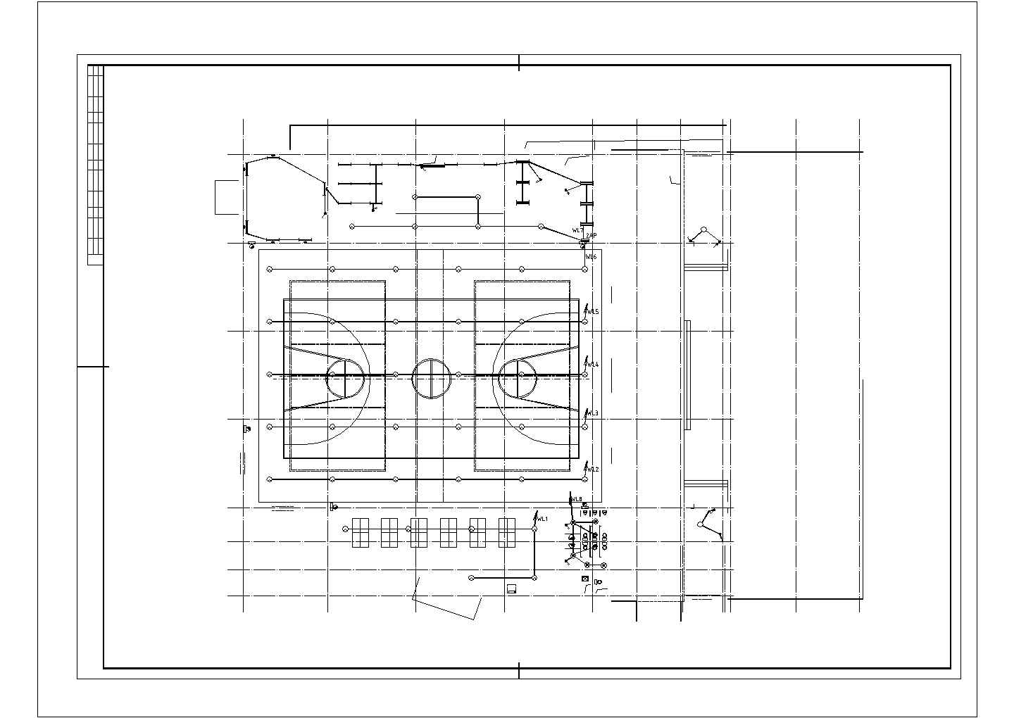 北京体育馆电气施工CAD图