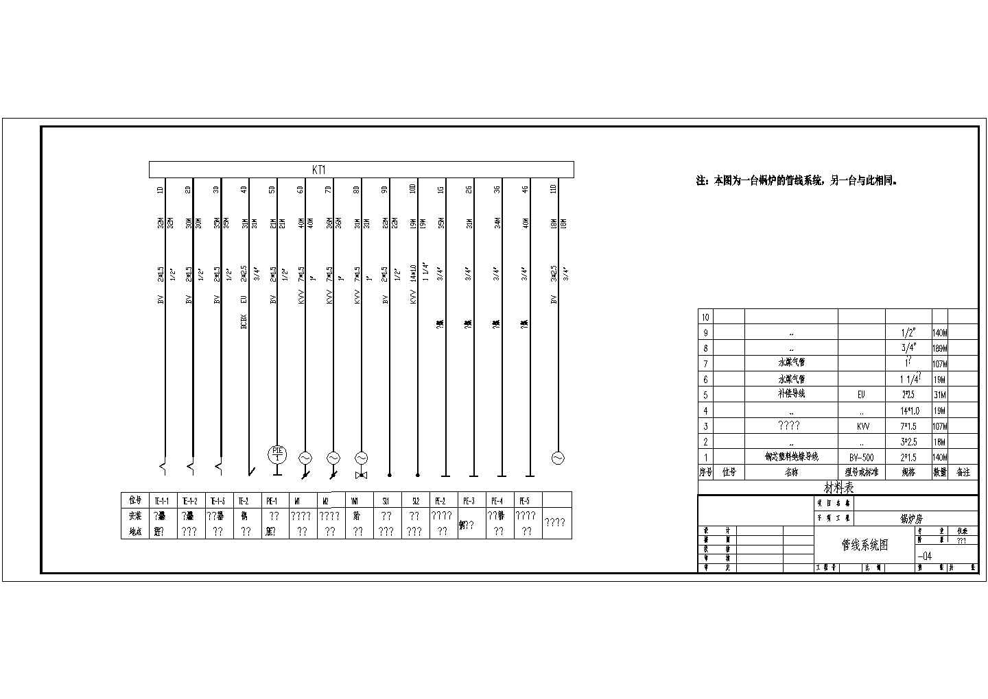 某药厂锅炉房设计cad全套建筑施工图（含设计说明，含配电设计）
