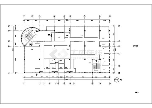 郑州某100㎡多层框架结构学校教学楼水电施工图，含电气施工图设计说明-图一