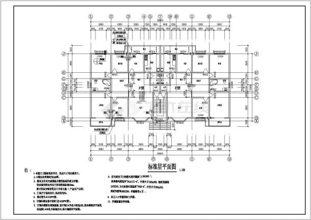 2176.0平方米住宅楼建筑设计施工图-图二