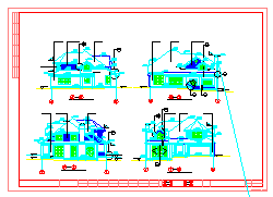 二层美式风格别墅建筑设计施工图纸_图1