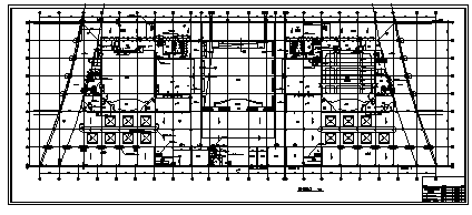 某广场及地下工程建筑设计cad图(带地下室二层设计，共九张)-图一