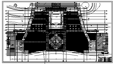 某广场及地下工程建筑设计cad图(带地下室二层设计，共九张)-图二