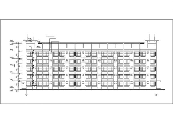 西安科技大学研究生院4720平米5层学生宿舍楼建筑结构设计CAD图纸-图一