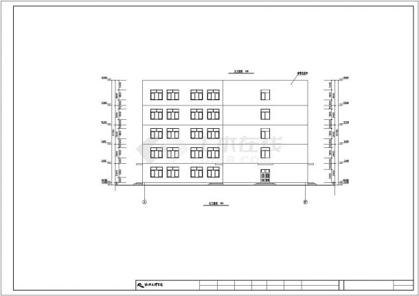 厦门市阳明中学5240平米5层框架结构学生宿舍楼建筑结构设计CAD图纸-图一
