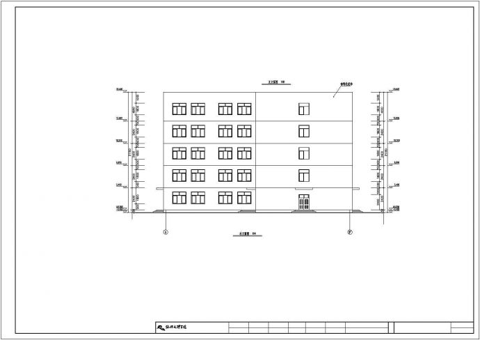 厦门市阳明中学5240平米5层框架结构学生宿舍楼建筑结构设计CAD图纸_图1