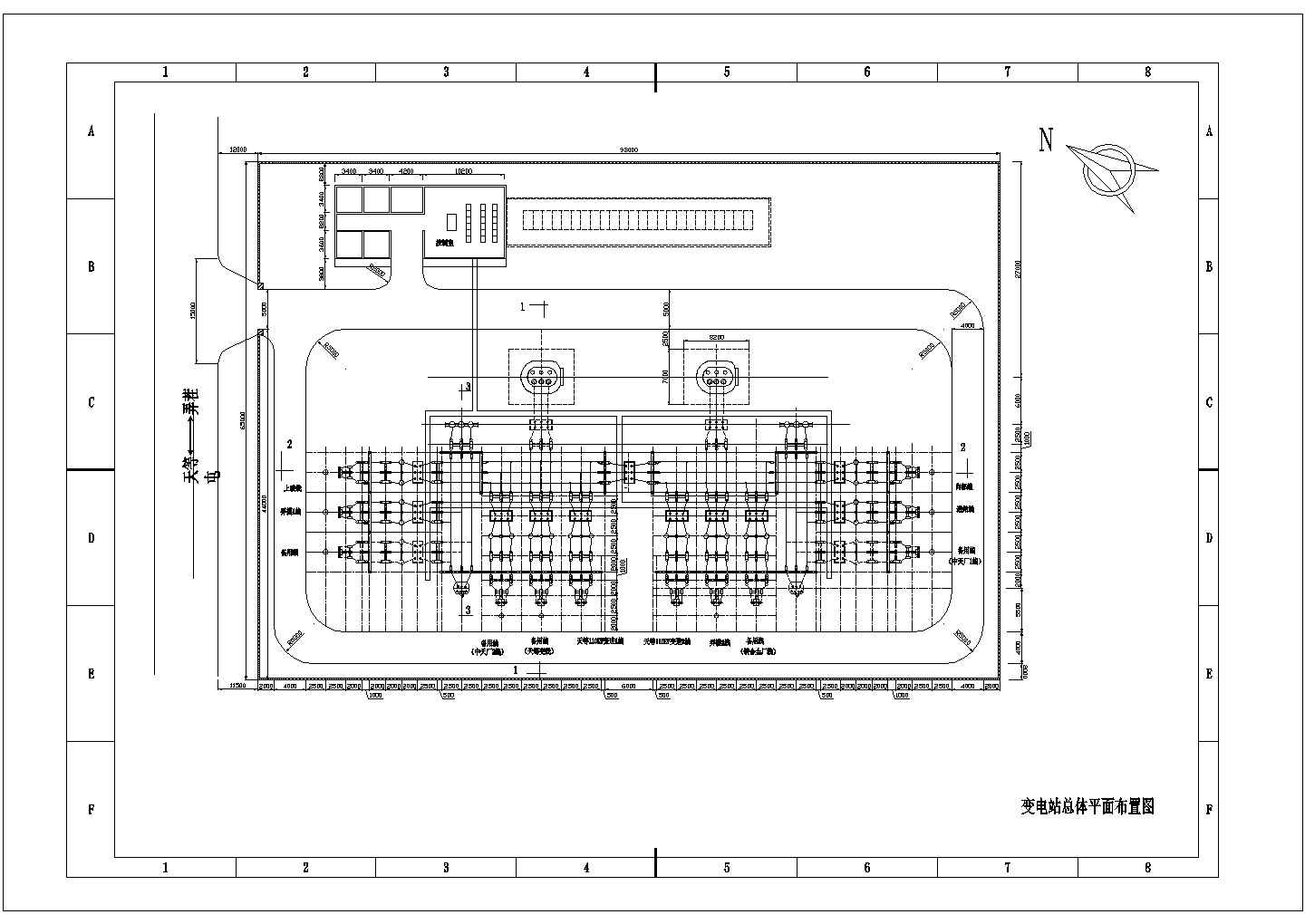 变电站电气CAD平面布置图