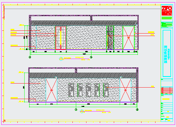 某四季花园二层CAD设计立面图_图1