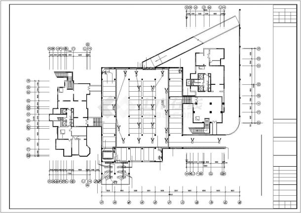 北京市某购物商场地下车库全套电气照明系统设计CAD图纸-图一