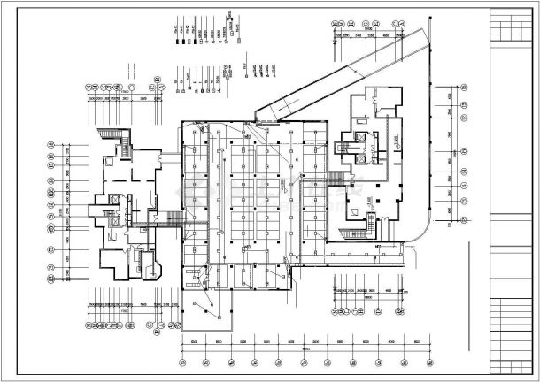 北京市某购物商场地下车库全套电气照明系统设计CAD图纸-图二