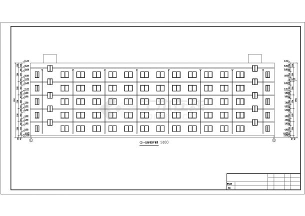 郑州医科大学5千平米5层框架结构教师公寓楼建筑结构设计CAD图纸-图二