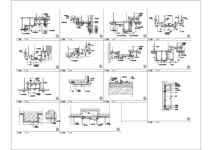 某医院CAD全套构造完整设计节点图_图1