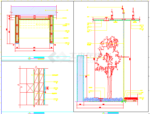 某五星级酒店二层餐厅CAD详细构造设计施工图-图一
