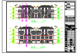 某小联排住宅小洋楼建筑设计施工图_图1