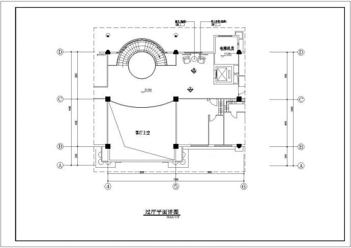 某客厅CAD节点施工构造详细图纸_图1