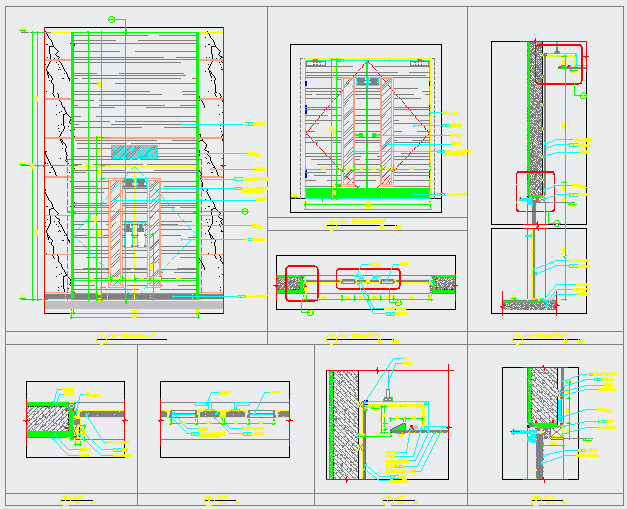 某防火门CAD节点构造平面设计图