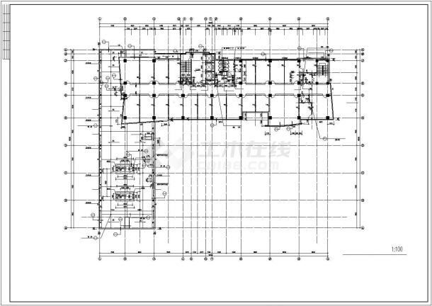 高层商用综合楼cad建筑方案施工图-图二