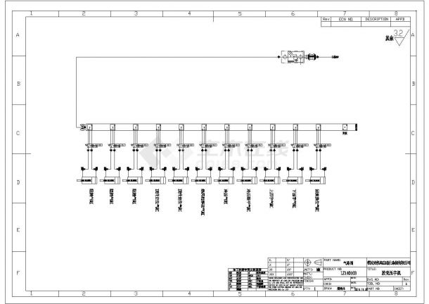 某胶壳压字机气路图CAD设计完整构造图-图一
