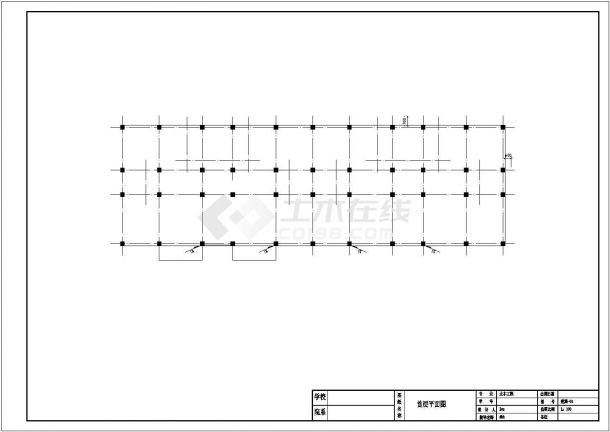 舟山市温阳花园小区2250平米5层框架结构住宅楼建筑结构设计CAD图纸-图一