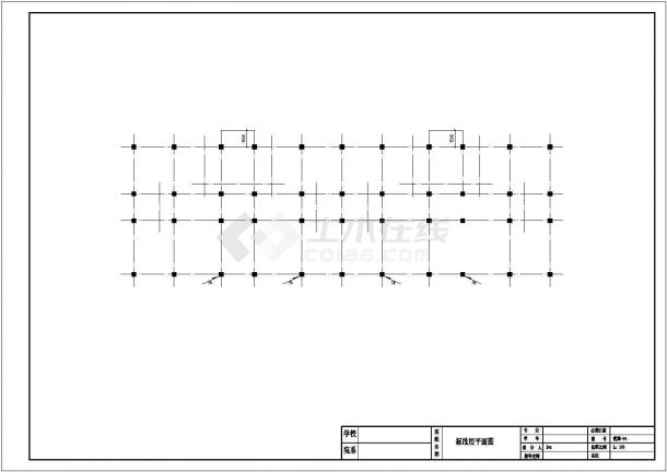 舟山市温阳花园小区2250平米5层框架结构住宅楼建筑结构设计CAD图纸-图二
