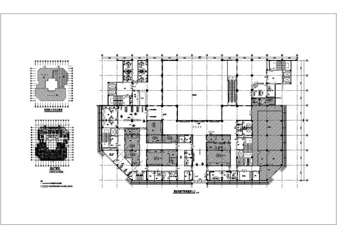 某医院四层局部平面CAD详细设计布置图_图1