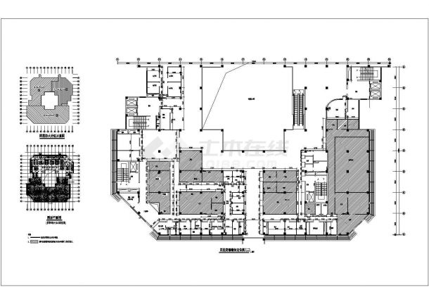某医院四层局部墙体CAD节点施工构造定位图-图一