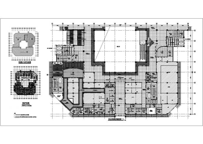 某医院四层局部地面CAD设计节点铺装图_图1