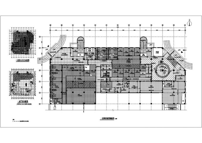 某急诊楼急诊部地面铺装图CAD完整构造设计_图1