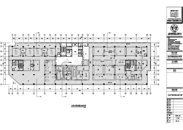 某医院主楼5层CAD详细完整构造平面-图一