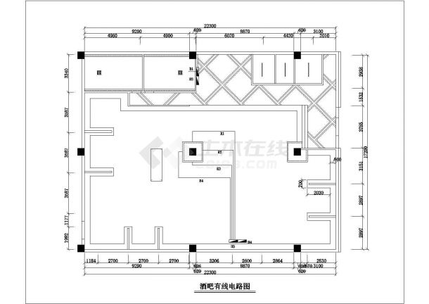 丽江市某大型文艺酒吧内部电气系统全套设计CAD图纸-图一