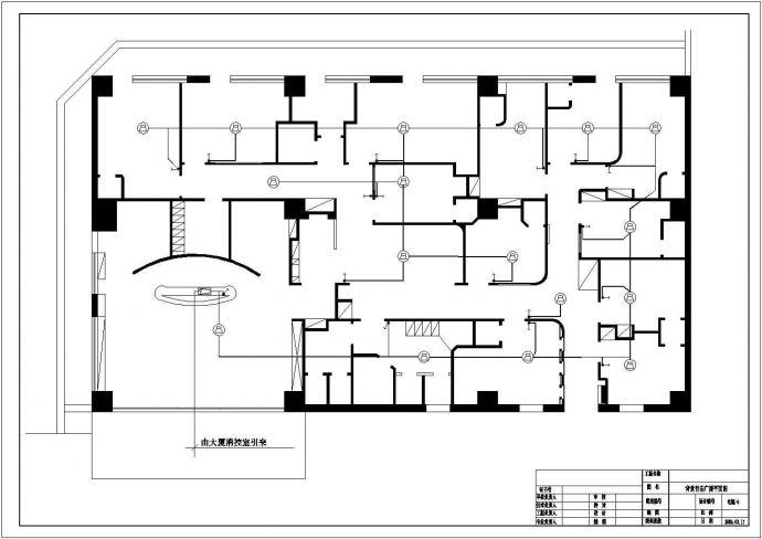 珠海市广惠南路某大型美容院电气系统设计CAD图纸_图1