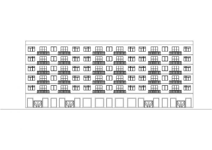 惠州市祥和花园小区3460平米6层砖混结构商住楼建筑结构设计CAD图纸_图1