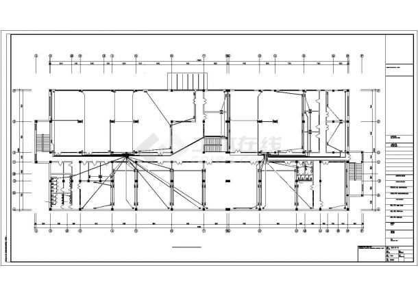 办公楼设计_抚顺市某大型工厂2层办公楼电气系统全套设计CAD图纸-图二