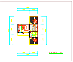 合院四房-3F-200-两开间别墅建筑设计施工图
