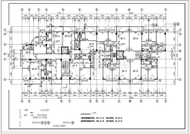 高层商住楼建筑设计CAD规划图-图一