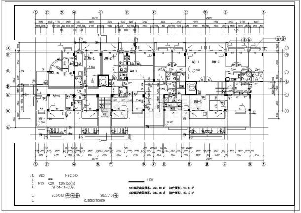 高层商住楼建筑设计CAD规划图-图二
