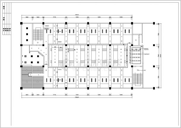 昌都办公室全套装修底商私人住宅楼设计CAD详细建筑施工图-图二