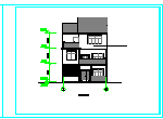 某三层民房建筑设计cad图纸含效果图-图一