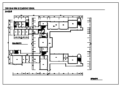 某四层半小学教学楼建筑施工cad图(含效果图，共十一张)-图二