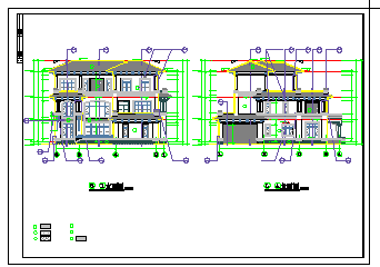 某地区私人别墅建筑结构设计cad图纸含效果图_图1