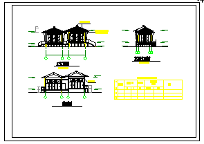 2层42平米框架结构风情岛旅游厕所建筑设计图【含 设计说明（1层只为架空）】-图一