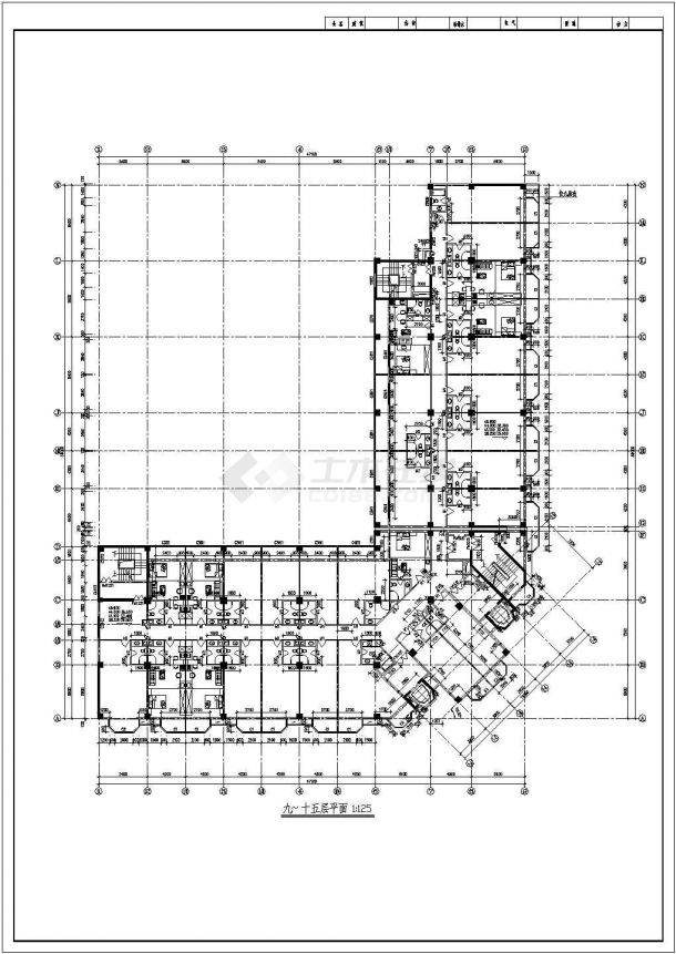 多层中学教学楼建筑设计施工图-图二