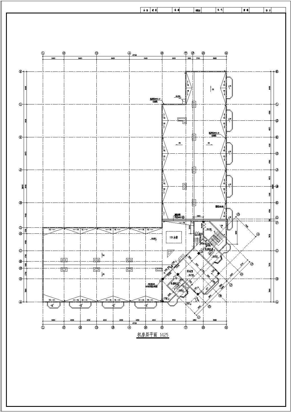 多层中学教学楼建筑设计施工图