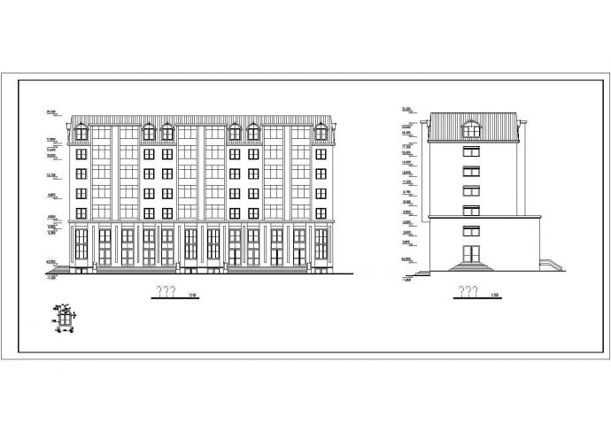 多层独栋住宅区建筑设计施工图_图1