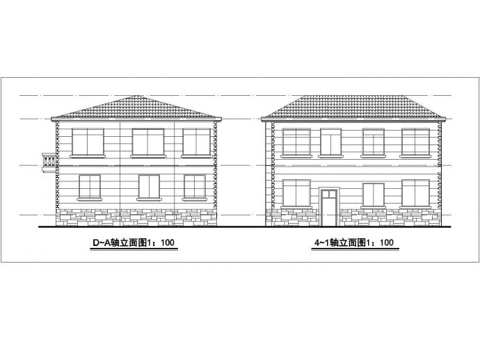 福州市某村镇265平米2层砖混结构单体别墅CAD建筑设计图纸_图1