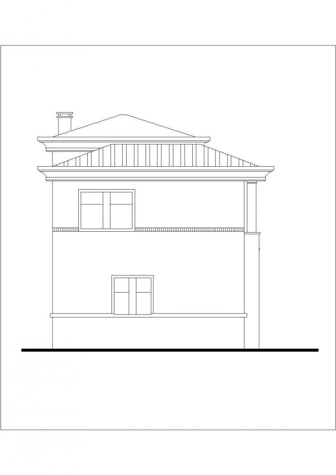 潮州市某村镇290平米2层砖混结构乡村别墅CAD建筑设计图纸_图1
