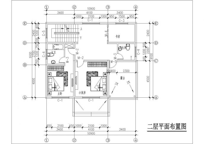 苏州某小区330平米左右2层砖混结构单体别墅CAD建筑+结构设计图纸_图1