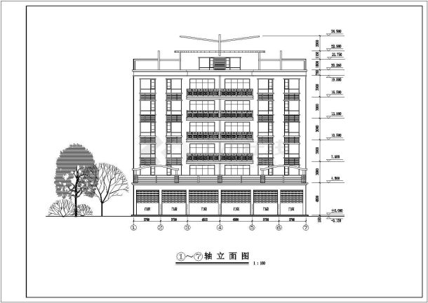 南通市如东县某农村自建楼整体施工设计CAD图纸-图二