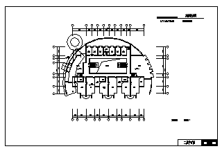 2000平米三层家园式幼儿园教学楼建筑设计cad图，共七张-图二