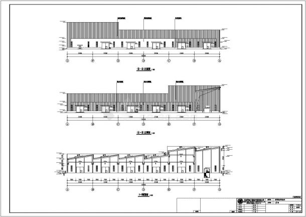 某郊外轻钢结构厂房建筑设计施工CAD图纸-图二